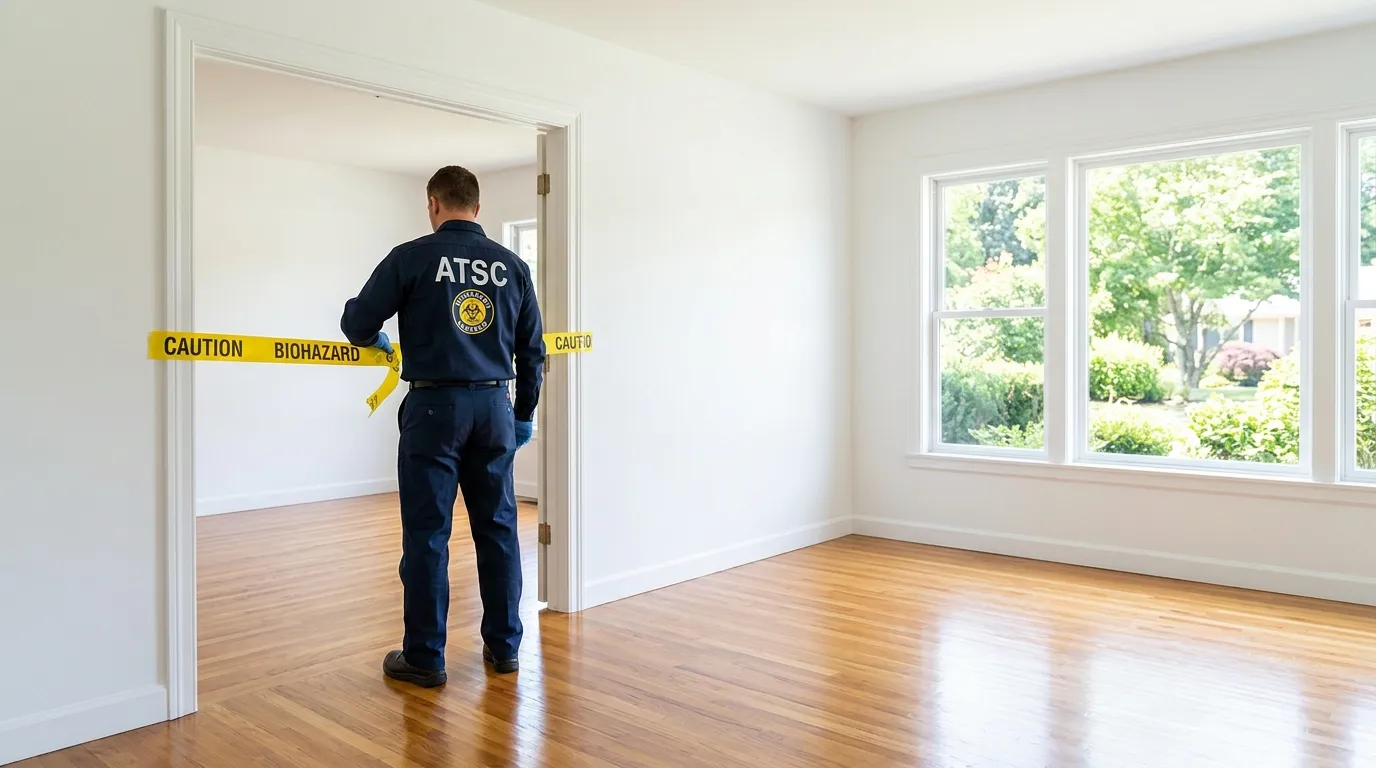 Certified biohazard cleanup crew performing Decomposition Cleanup in Plano